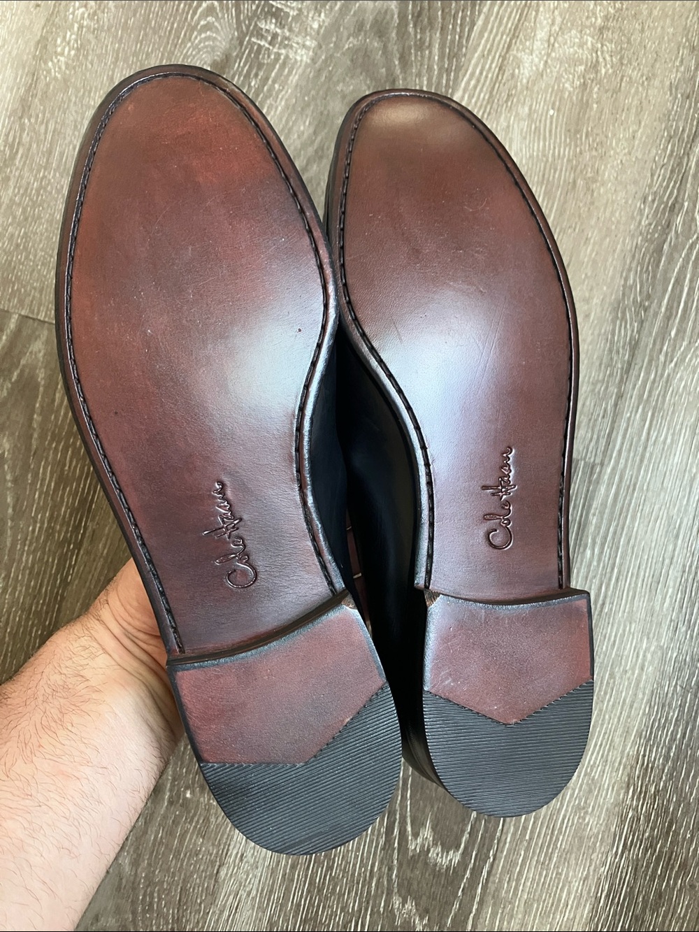 Cole Haan Ascot II black leather slip-on loafers gold-toned horsebit detail - Picture 10 of 17